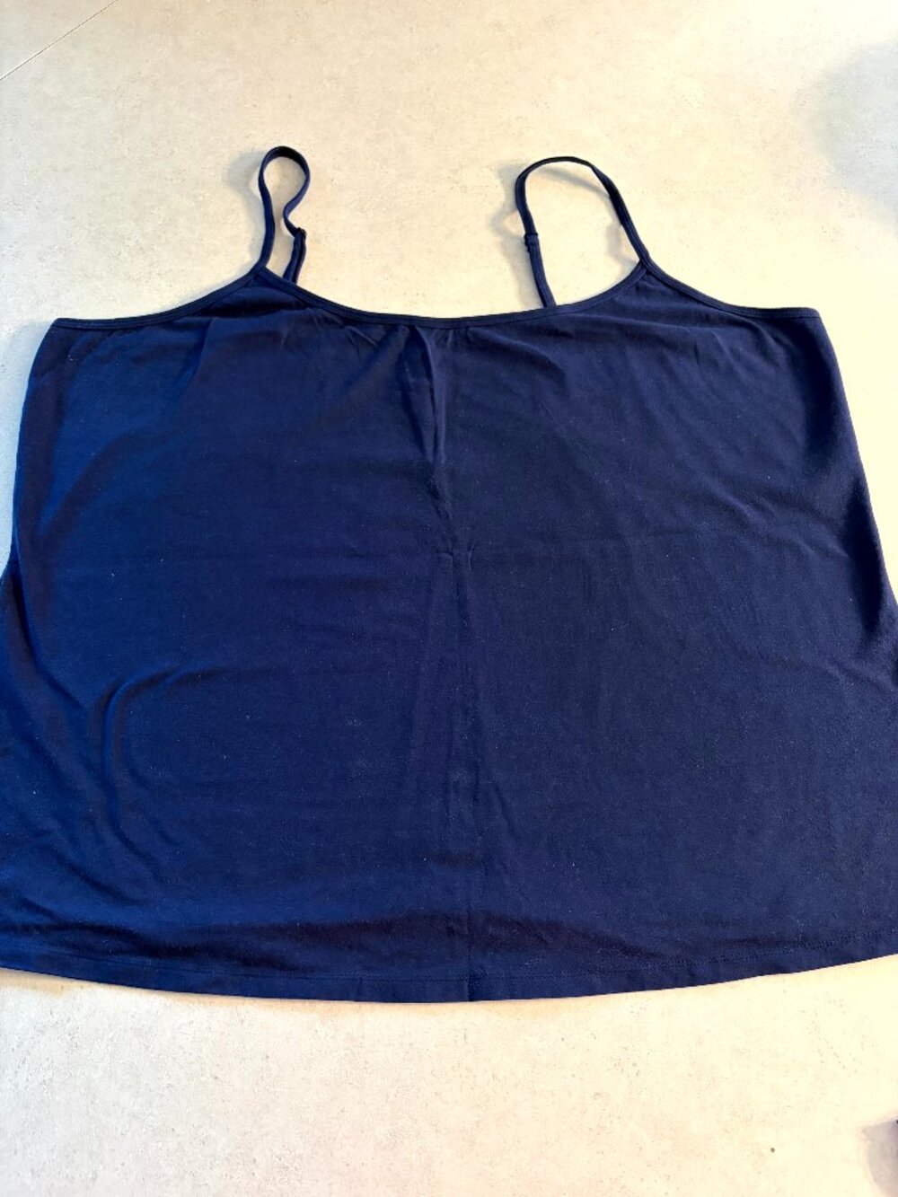 Lane Bryant Tank Top Women's 26/28 Adjustable Strap Camisole Blue Cotton Blend